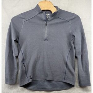 Rhone Tribeca Tech 1/4 Zip Textured Waffle Pullover Gray Golf Men's Size M